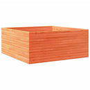 plantekasse 110x110x46 cm massivt fyrretræ gyldenbrun