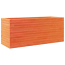 plantekasse 110x40x46 cm massivt fyrretræ gyldenbrun