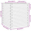 plantekasse 60x60x68,5 cm massivt fyrretræ hvid