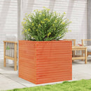 plantekasse 70x70x68,5 cm massivt fyrretræ gyldenbrun