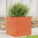 plantekasse 70x70x68,5 cm massivt fyrretræ gyldenbrun