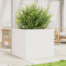 plantekasse 80x80x68,5 cm massivt fyrretræ hvid