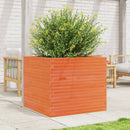 plantekasse 80x80x68,5 cm massivt fyrretræ gyldenbrun
