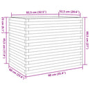 plantekasse 90x60x68,5 cm massivt fyrretræ gyldenbrun