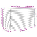 plantekasse 110x60x68,5 cm massivt fyrretræ gyldenbrun