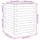 plantekasse 40x40x49,5 cm massivt fyrretræ hvid
