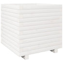 plantekasse 50x50x49,5 cm massivt fyrretræ hvid