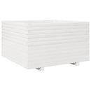 plantekasse 80x80x49,5 cm massivt fyrretræ hvid