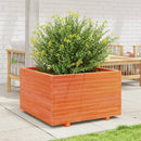 plantekasse 80x80x49,5 cm massivt fyrretræ gyldenbrun
