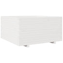 plantekasse 90x90x49,5 cm massivt fyrretræ hvid