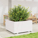 plantekasse 90x90x49,5 cm massivt fyrretræ hvid