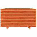 plantekasse 90x90x49,5 cm massivt fyrretræ gyldenbrun