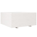 plantekasse 100x100x49,5 cm massivt fyrretræ hvid