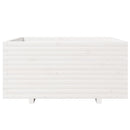 plantekasse 100x100x49,5 cm massivt fyrretræ hvid