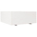 plantekasse 110x110x49,5 cm massivt fyrretræ hvid