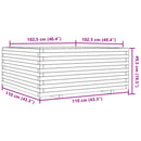 plantekasse 110x110x49,5 cm massivt douglasgran