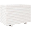 plantekasse 70x40x49,5 cm massivt fyrretræ hvid