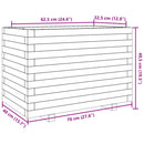 plantekasse 70x40x49,5 cm massivt fyrretræ hvid