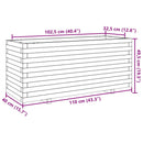 plantekasse 110x40x49,5 cm massivt fyrretræ gyldenbrun