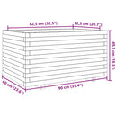 plantekasse 90x60x49,5 cm massivt fyrretræ