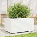 plantekasse 90x60x49,5 cm massivt fyrretræ hvid