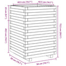 plantekasse 50x50x72,5 cm massivt fyrretræ gyldenbrun