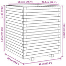 plantekasse 60x60x72,5 cm massivt fyrretræ hvid