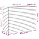 plantekasse 90x40x72,5 cm massivt fyrretræ gyldenbrun