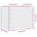 plantekasse 90x60x72,5 cm massivt fyrretræ hvid