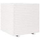 plantekasse 70x70x72 cm massivt fyrretræ hvid