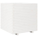 plantekasse 70x70x72 cm massivt fyrretræ hvid