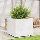 plantekasse 80x80x72 cm massivt fyrretræ hvid