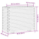 plantekasse 90x40x72 cm massivt fyrretræ gyldenbrun