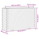 plantekasse 110x40x72 cm massivt fyrretræ gyldenbrun