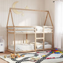køjeseng med tag 80x200 cm massivt fyrretræ