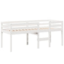 høj husseng 75x190 cm massivt fyrretræ hvid