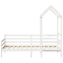 daybed med tag 80x200 cm massivt fyrretræ hvid