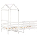 daybed med tag 80x200 cm massivt fyrretræ hvid