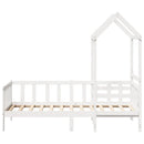 daybed med tag 80x200 cm massivt fyrretræ hvid