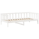 daybed med tag 80x200 cm massivt fyrretræ hvid
