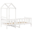 daybed med tag 80x200 cm massivt fyrretræ hvid