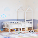 daybed med tag 80x200 cm massivt fyrretræ hvid