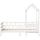 daybed med tag 80x200 cm massivt fyrretræ hvid