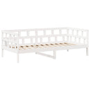 daybed med tag 80x200 cm massivt fyrretræ hvid