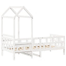 daybed med tag 80x200 cm massivt fyrretræ hvid