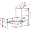 daybed med tag 80x200 cm massivt fyrretræ