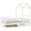 daybed med tag 80x200 cm massivt fyrretræ hvid