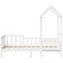 daybed med tag 80x200 cm massivt fyrretræ hvid