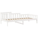 daybed med tag 80x200 cm massivt fyrretræ hvid