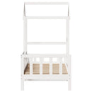 daybed med tag 80x200 cm massivt fyrretræ hvid